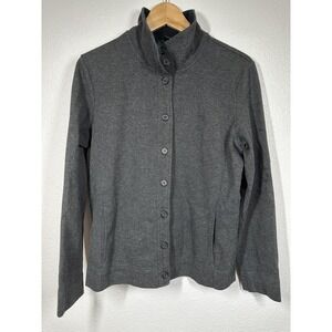 Lauren Ralph Lauren Jacket Womens Large Button Front Mock Neck Casual Blazer